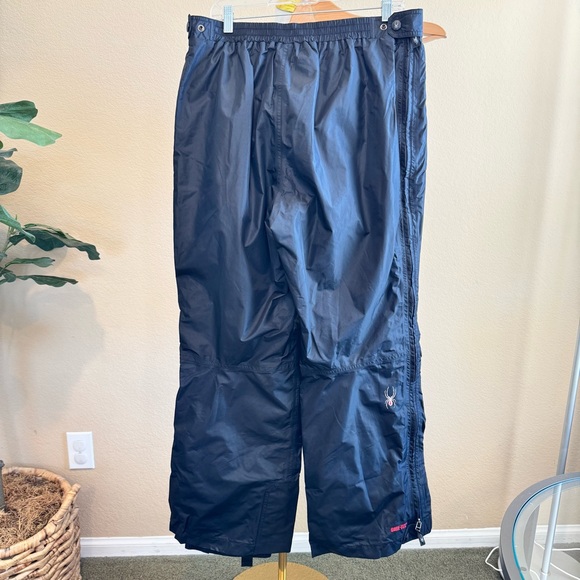 Spyder GORE-TEX Ski Pants Men’s L Black Side Zips Ripstop Nylon Waterproof Snow - Picture 7 of 16